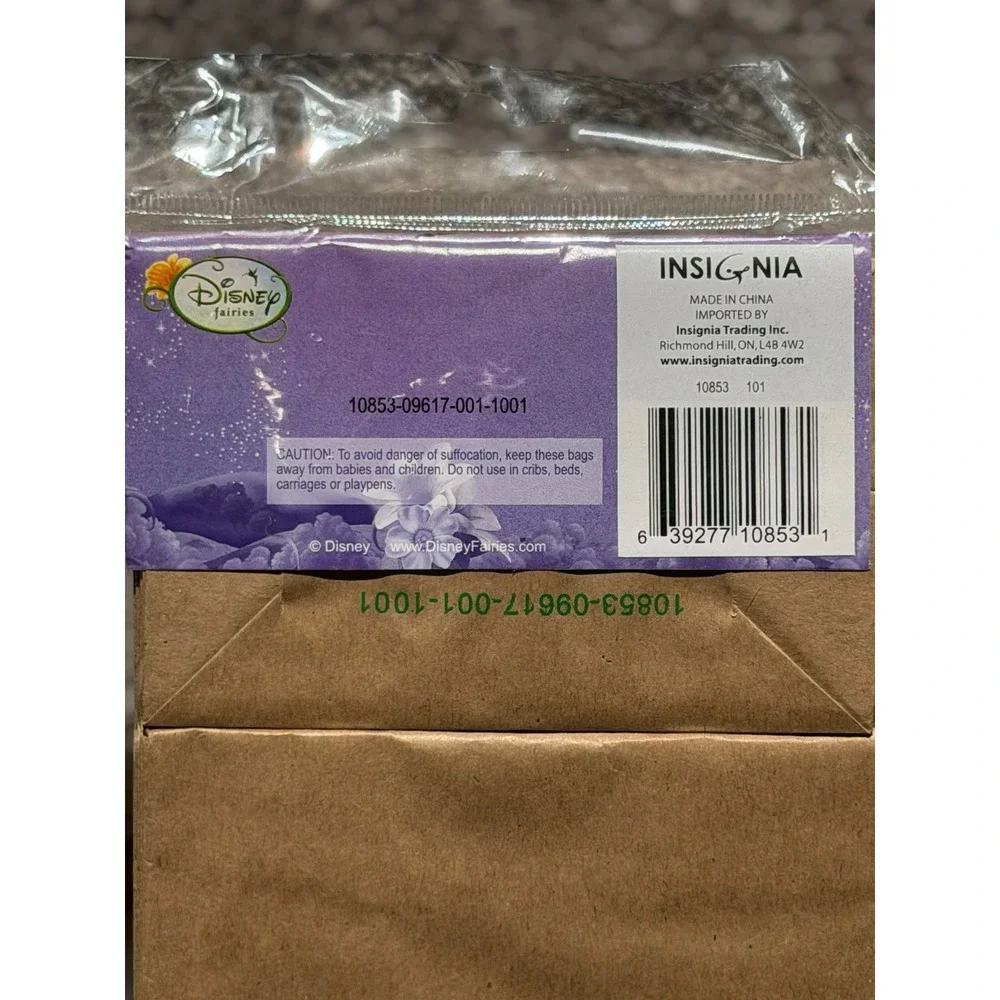 NEW Y2K Disney Fairies Tinker Bell Kraft Paper Lunch Bags 15 Count Pixie Hollow